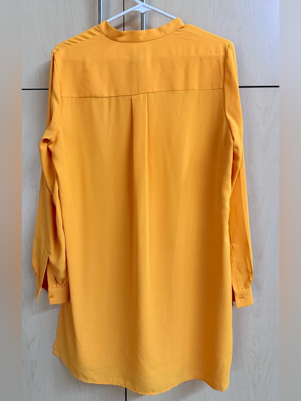 ANN KLEIN Bright Mustard Nehru Tunic Shirt - Picture 4 of 6